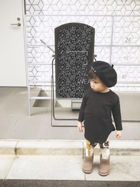 「海外子供服」｜「アイテム（その他）」を使った、MINAT☺︎さん（キッズ・80cm）の秋コーディネート