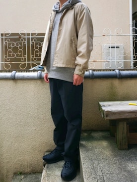 「DOCKERS（ドッカーズ）のアイテム（スラックス）」を使った、kimoinomoinoさん（メンズ・165cm）の春コーディネート