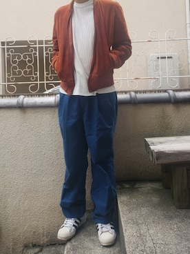 「DOCKERS（ドッカーズ）のアイテム（スラックス）」を使った、kimoinomoinoさん（メンズ・165cm）の春コーディネート