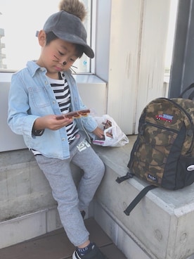 「ボーター」｜piroさん（キッズ・100cm）の冬コーディネート