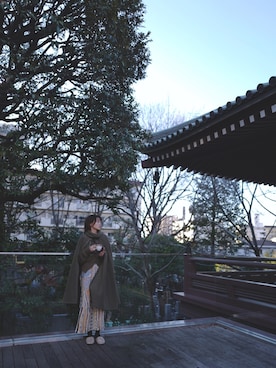 「KAPITAL（キャピタル）のアイテム（その他アウター）」を使った、VerteLyuさん（レディース・168cm）の冬コーディネート