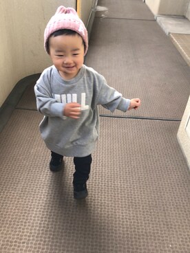 「COMME CA ISM（コムサイズム）のアイテム」を使った、yo_yoさん（キッズ・80cm）の秋コーディネート