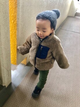 「Handmade（ハンドメイド）のアイテム」を使った、yo_yoさん（キッズ・80cm）の秋コーディネート