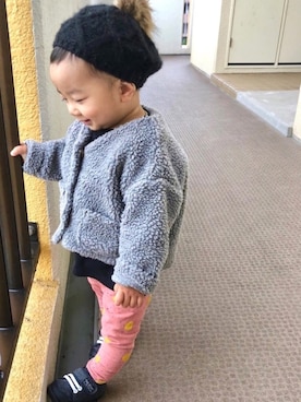「ZARA KIDS」｜「アイテム（ハンチング/ベレー帽）」を使った、yo_yoさん（キッズ・80cm）の冬コーディネート