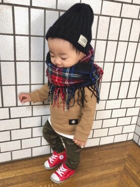 「Right-on（ライトオン）のアイテム」を使った、yo_yoさん（キッズ・80cm）の冬コーディネート