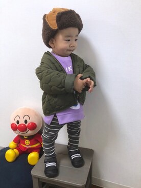 「MARKEY'S（マーキーズ）のアイテム（ジャケット/アウター）」を使った、yo_yoさん（キッズ・80cm）の冬コーディネート