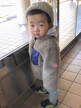 「Handmade（ハンドメイド）のアイテム」を使った、yo_yoさん（キッズ・80cm）の冬コーディネート