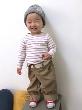 「DAISO（DAISO）のアイテム」を使った、yo_yoさん（キッズ・80cm）の冬コーディネート