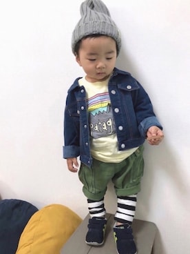 「DAISO（DAISO）のアイテム」を使った、yo_yoさん（キッズ・80cm）の春コーディネート