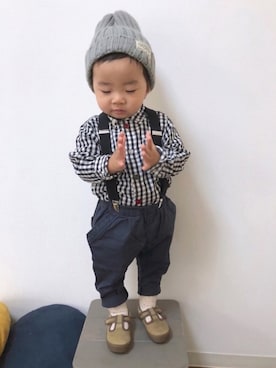 「DAISO（DAISO）のアイテム」を使った、yo_yoさん（キッズ・80cm）の春コーディネート