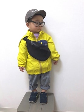 「ASICS（アシックス）のアイテム」を使った、yo_yoさん（キッズ・80cm）の春コーディネート