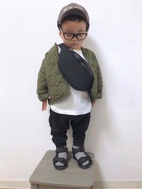 「stample（スタンプル）のアイテム」を使った、yo_yoさん（キッズ・80cm）の春コーディネート