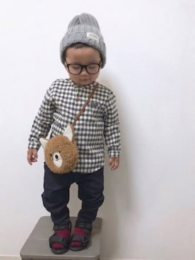 「DAISO（DAISO）のアイテム」を使った、yo_yoさん（キッズ・80cm）の春コーディネート