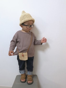 「Handmade（ハンドメイド）のアイテム」を使った、yo_yoさん（キッズ・80cm）の春コーディネート