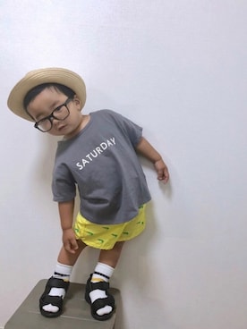 「ワニ柄」｜yo_yoさん（キッズ・80cm）の夏コーディネート