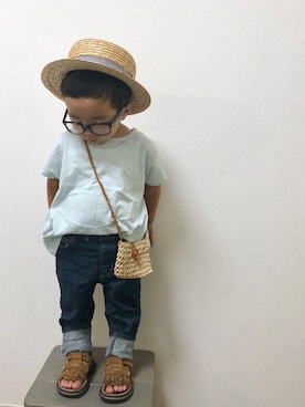 「Handmade（ハンドメイド）のアイテム」を使った、yo_yoさん（キッズ・74cm）の夏コーディネート