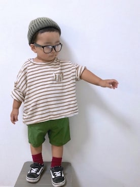 「stample（スタンプル）のアイテム」を使った、yo_yoさん（キッズ・74cm）の秋コーディネート