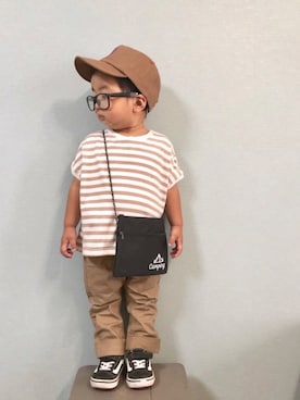 「DAISO（DAISO）のアイテム」を使った、yo_yoさん（キッズ・74cm）の秋コーディネート