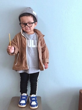 「COMME CA ISM（コムサイズム）のアイテム」を使った、yo_yoさん（キッズ・80cm）の秋コーディネート