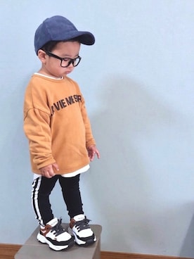 「LAGOM（LAGOM）のアイテム」を使った、yo_yoさん（キッズ・90cm）の冬コーディネート