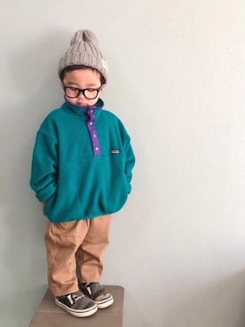 「DAISO（DAISO）のアイテム」を使った、yo_yoさん（キッズ・90cm）の冬コーディネート
