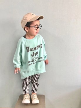 「DAISO（DAISO）のアイテム」を使った、yo_yoさん（キッズ・90cm）の春コーディネート