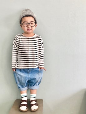 「DAISO（DAISO）のアイテム」を使った、yo_yoさん（キッズ・90cm）の春コーディネート