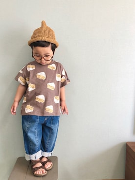 「しまむら（シマムラ）のアイテム」を使った、yo_yoさん（キッズ・90cm）の春コーディネート