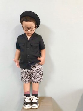 「RADCHAP（ラッドチャップ）のアイテム（パンツ）」を使った、yo_yoさん（キッズ・90cm）の夏コーディネート