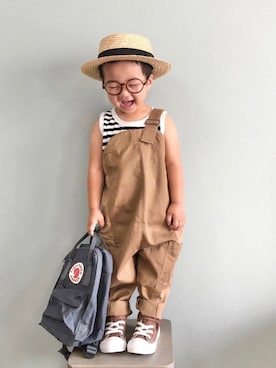 「devirock（デビロック）のアイテム（タンクトップ）」を使った、yo_yoさん（キッズ・90cm）の夏コーディネート