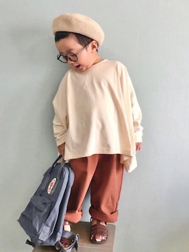 「グラディエーターサンダル」｜「アイテム（その他）」を使った、yo_yoさん（キッズ・90cm）の秋コーディネート
