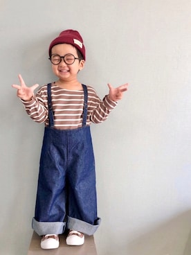 「DAISO（DAISO）のアイテム」を使った、yo_yoさん（キッズ・90cm）の秋コーディネート