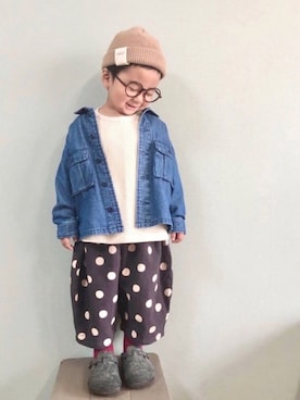 「stample（スタンプル）のアイテム」を使った、yo_yoさん（キッズ・90cm）の秋コーディネート