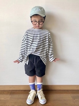 「DAISO（DAISO）のアイテム」を使った、yo_yoさん（キッズ・90cm）の春コーディネート