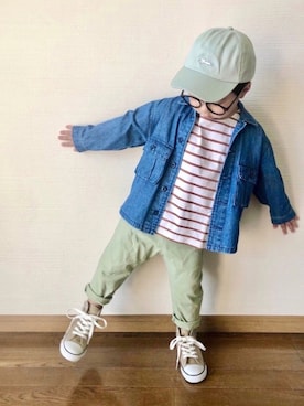 「DAISO（DAISO）のアイテム」を使った、yo_yoさん（キッズ・90cm）の春コーディネート