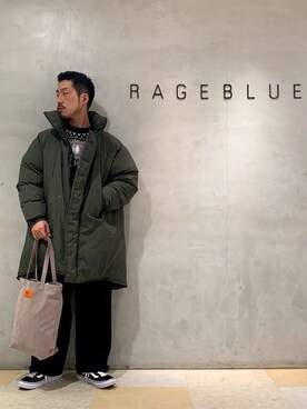 「RAGEBLUE（レイジブルー）のアイテム（モッズコート）」を使った、しょうへいさん（メンズ・166cm）の冬コーディネート