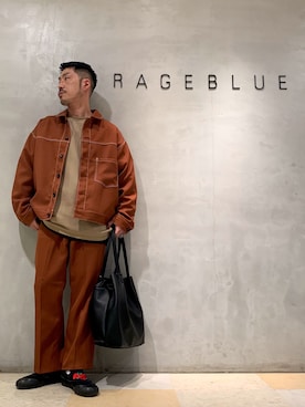 「RAGEBLUE（レイジブルー）のアイテム（トートバッグ）」を使った、しょうへいさん（メンズ・166cm）の冬コーディネート