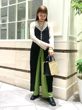 「Ray BEAMS（レイビームス）のアイテム（ローファー）」を使った、izumi  ishiketaさん（レディース・156cm）の春コーディネート