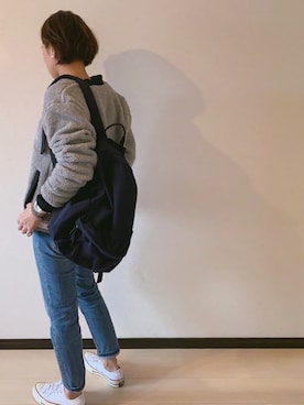 「リーバイス501」｜「アイテム（ブルゾン）」を使った、u-tanさん（レディース・168cm）の冬コーディネート