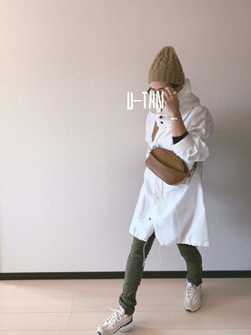 「NIKE（ナイキ）のナイキ エア マックス 95 プレミアム コントラスト ウィメンズシューズ / NIKE AIR MAX 95 PREMIUM CONTRAST（スニーカー）」を使った、u-tanさん（レディース・168cm）の春コーディネート