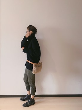 「MARITHE + FRANCOIS GIRBAUD（マリテフランソワジルボー）のアイテム（パンツ）」を使った、u-tanさん（レディース・168cm）の秋コーディネート