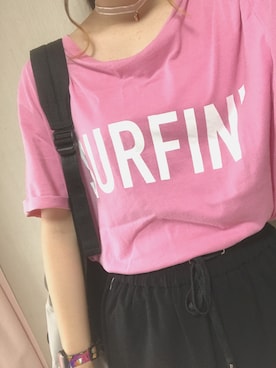 「ピンクティーシャツ」｜natsukiさん（レディース・155cm）の夏コーディネート