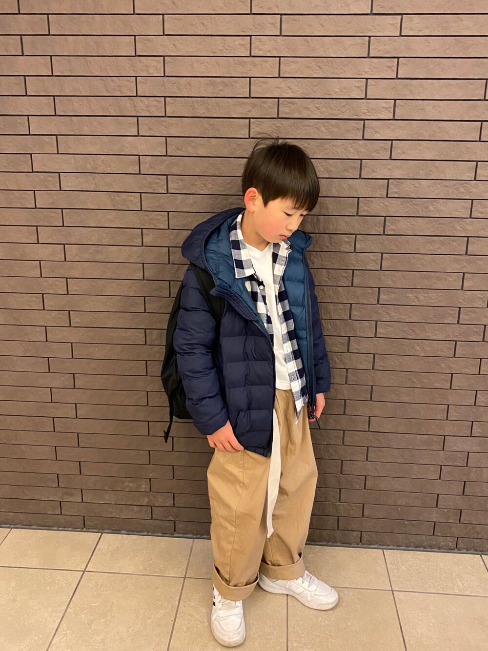 「小学生コーデ、男の子コーデ」｜「BAYFLOWの[KIDS]アソートガラキモウシャツ（シャツ/ブラウス、その他）」を使った、みぃさん（レディース・154cm）の春コーディネートの1枚目の写真