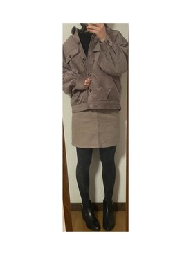 「oneway glamorous（ワンウェイグラマラス）のアイテム」を使った、おもち◎さん（レディース・163cm）の冬コーディネート