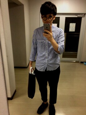 「JUNMEN（ジュンメン）のアイテム（トップス）」を使った、DAIDAIDAIさん（メンズ・173cm）の夏コーディネート