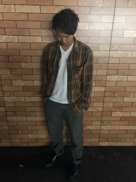「Danner（ダナー）のアイテム（ローファー）」を使った、shunsukeさん（メンズ・175cm）の秋コーディネート