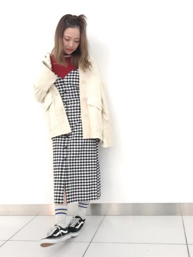 「w closet（ダブルクローゼット）のアイテム（その他アウター）」を使った、TOSHIBE KAYOKOさん（レディース・158cm）の冬コーディネート