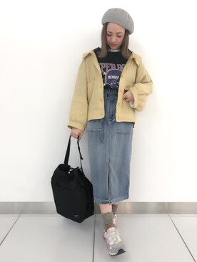 「w closet（ダブルクローゼット）のアイテム（その他アウター）」を使った、TOSHIBE KAYOKOさん（レディース・158cm）の春コーディネート