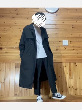 「kutir（クティール）のアイテム（トレンチコート）」を使った、yuu / ゆーさん（メンズ・168cm）の秋コーディネート
