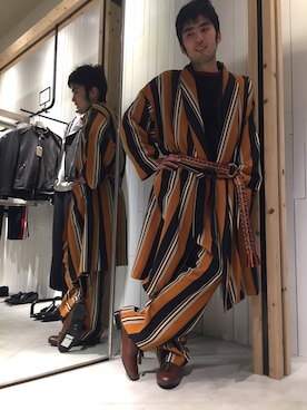 「おやすみコーデ」｜「アイテム（その他アウター）」を使った、トネちゃんさん（メンズ・165cm）の冬コーディネート